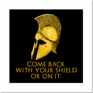 Ancient Greek Military History Laconic Sparta Quote Posters and Art